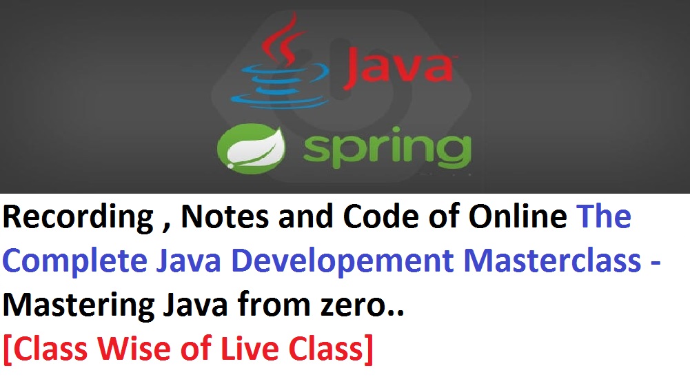 Sahosoft-The-Complete-Java-Development-Masterclass--Mastering-Java-from-zero-banner-recording